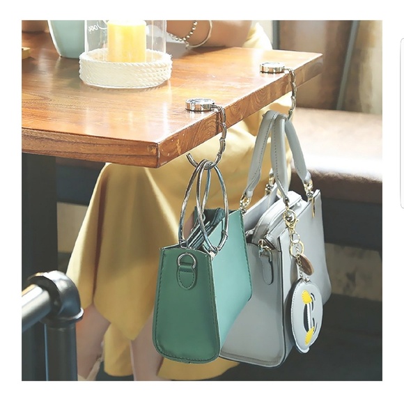 SDxingyuan Cute Foldable Purse Hanger For Table,Personalized Purse Hook For Car Metaphysical Beautiful Purple Amethyst Healing Geode